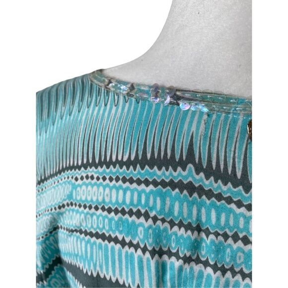 Maniki Batwing Swim Cover Dress Blue And White - Picture 9 of 12